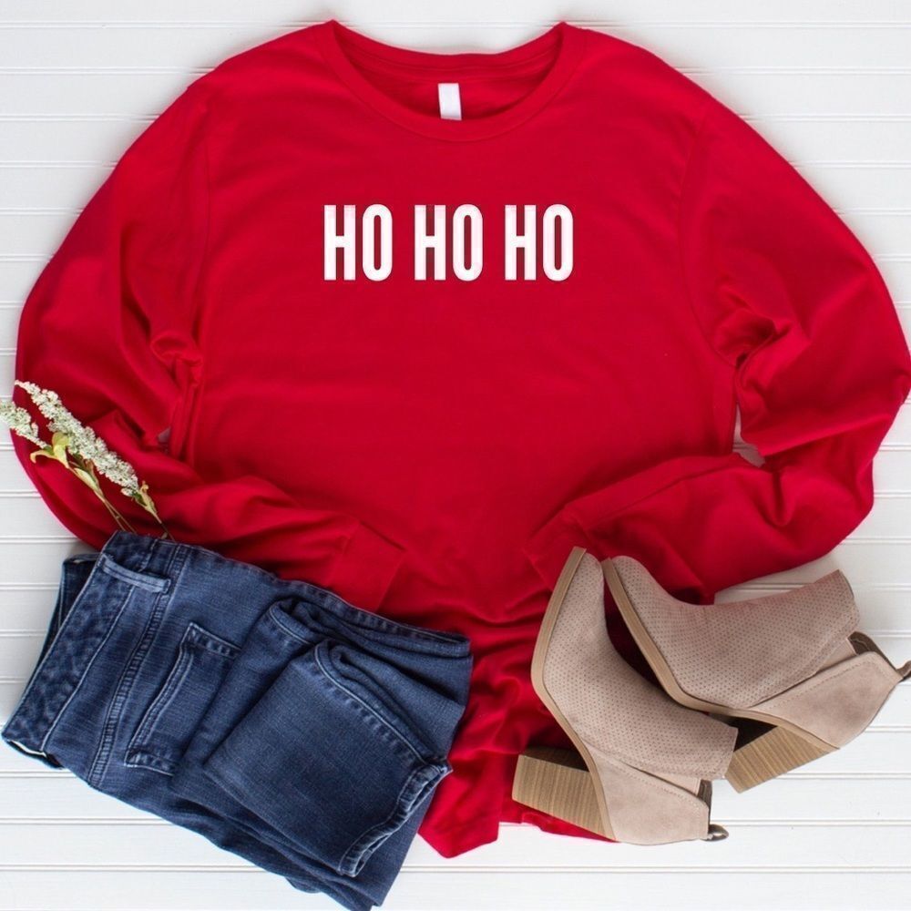 Red Ho Ho Ho Christmas Sweatshirt